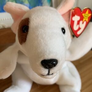 Beanie Baby “Butch” The English Bull Terrier, 1999 - White & Brown, With Tag
